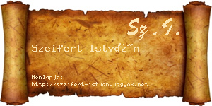 Szeifert István névjegykártya