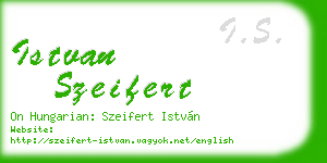 istvan szeifert business card