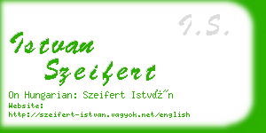 istvan szeifert business card